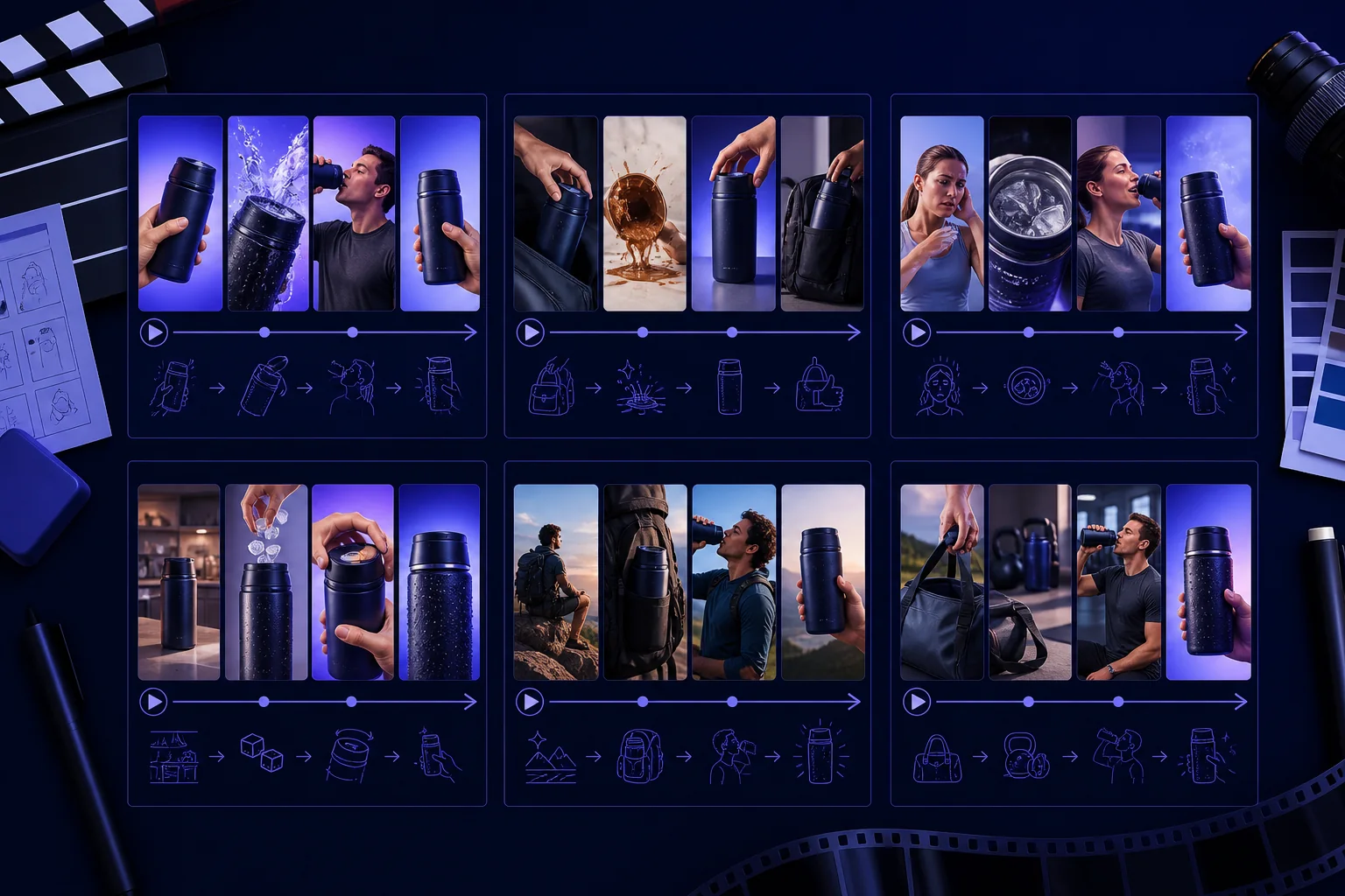 AI video advertising storyboard and concept workflow